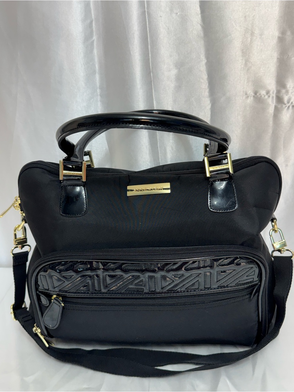Anne Klein One Nighter Nylon Travel Laptop Bag Tote